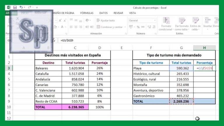 como calcular el porcentaje en excel