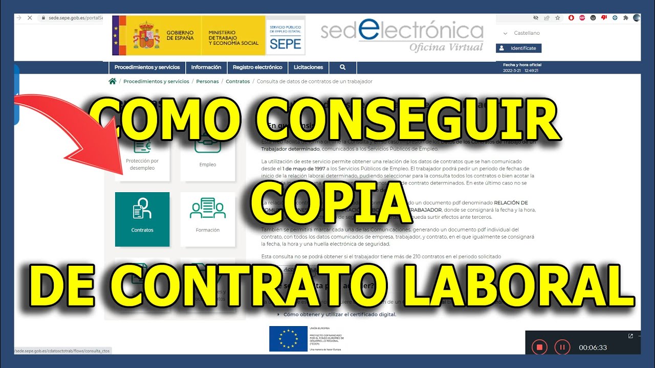 como obtener mi contrato de trabajo