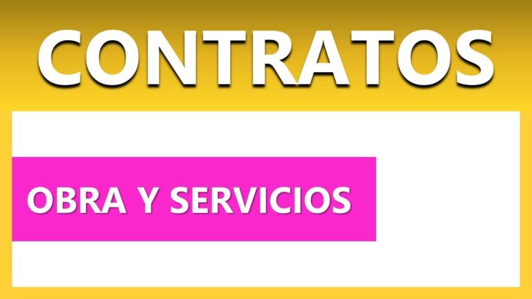 contrato de obra y servicio