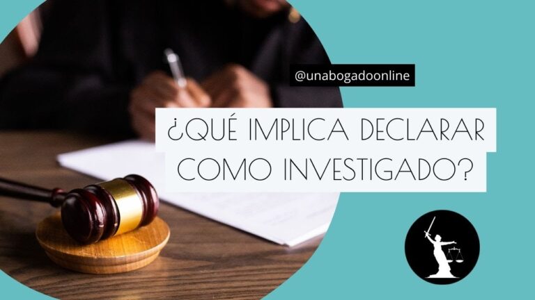 declaración como investigado en diligencias previas