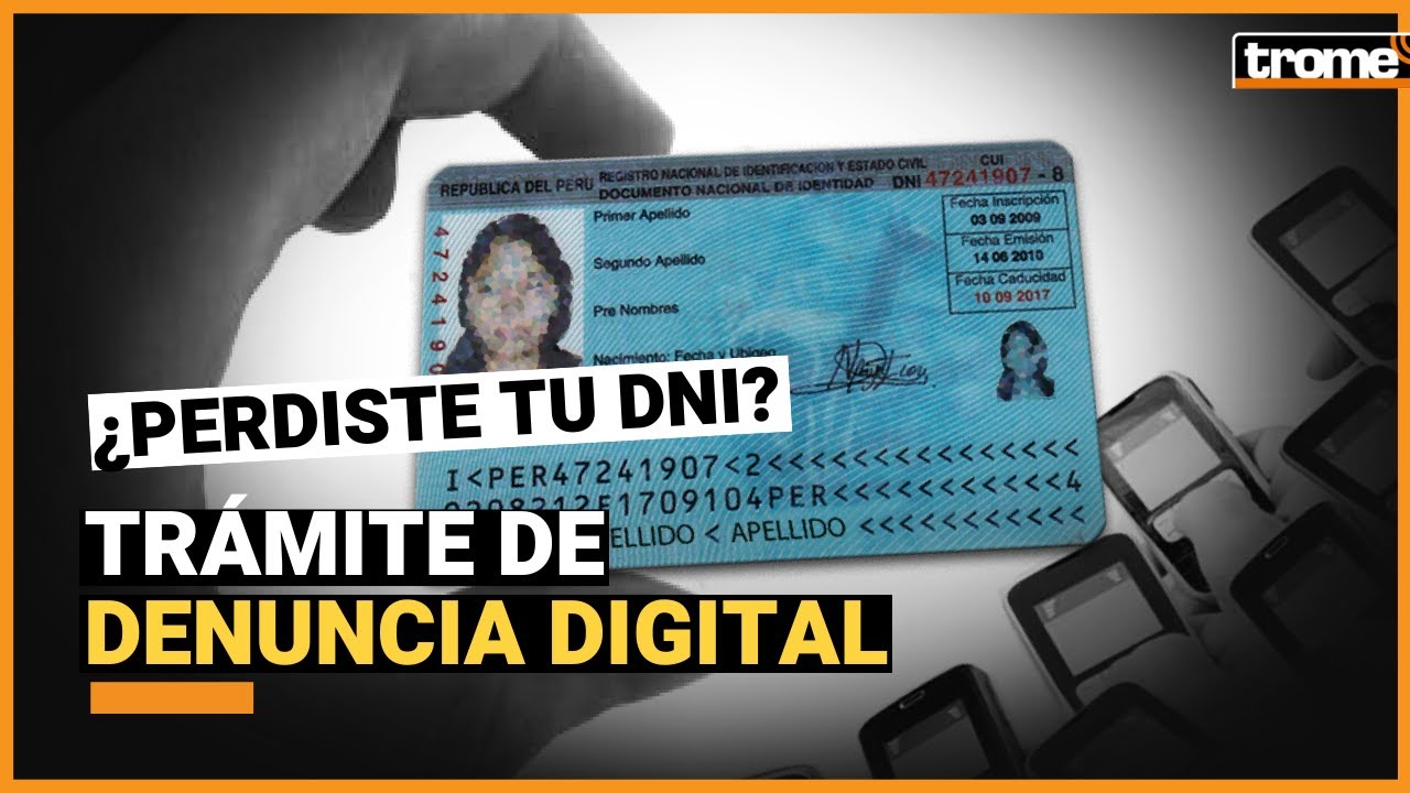 denunciar pérdida dni por internet