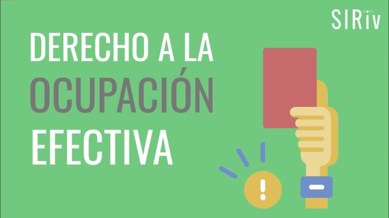 derecho a la ocupación efectiva