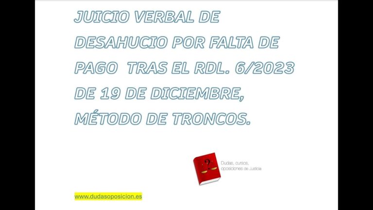juicio verbal desahucio por falta de pago