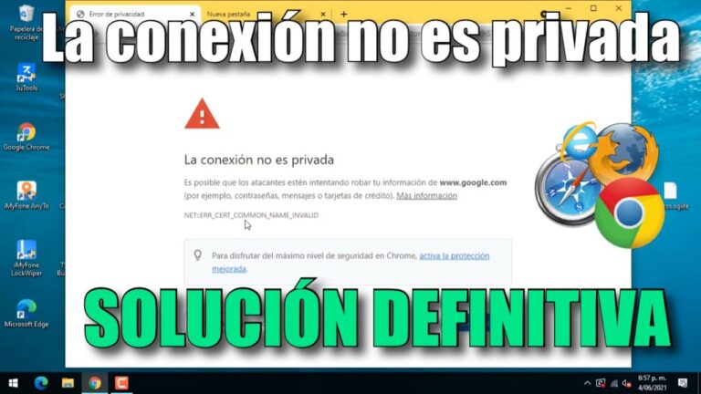 la conexión no es privada
