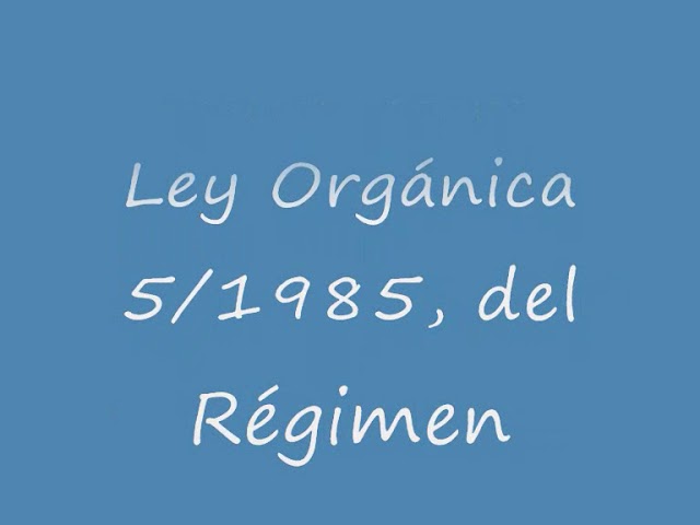 ley orgánica del régimen electoral general