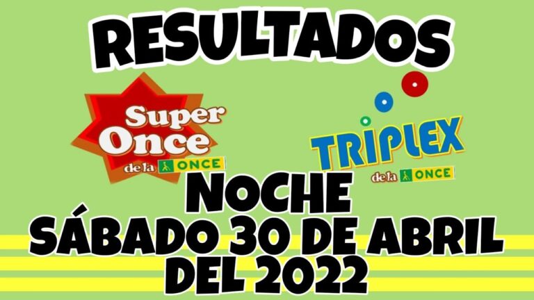 número de la once del 30 de abril