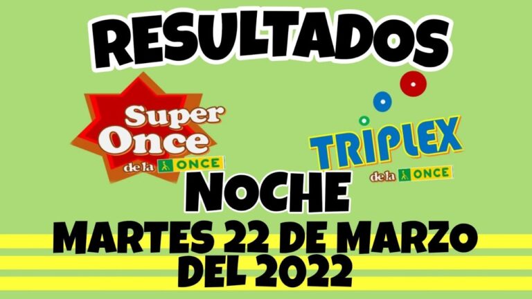 número de la once del día 22 de marzo