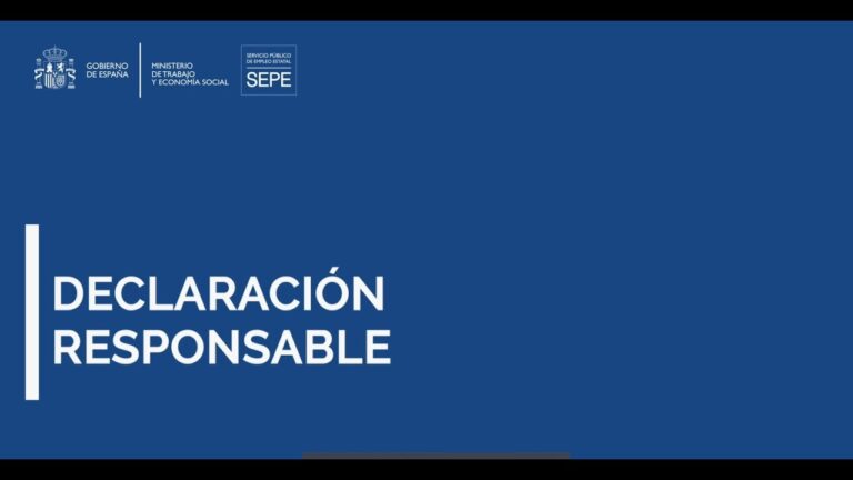 que es una declaracion responsable