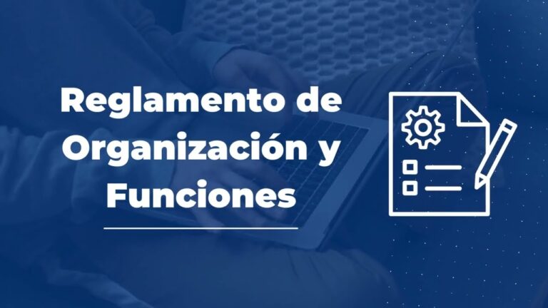 reglamento de organización y funcionamiento