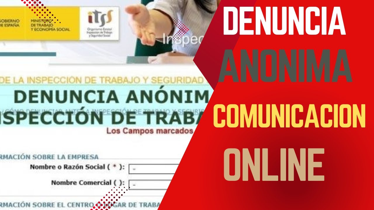 solicitar inspección de trabajo anónima