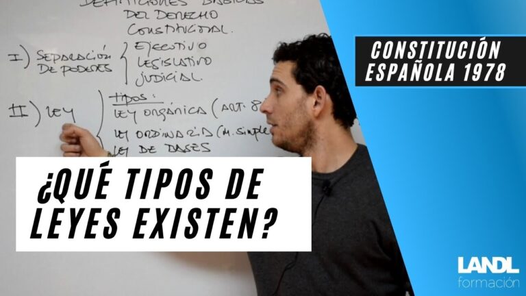 tipos de leyes en españa esquema